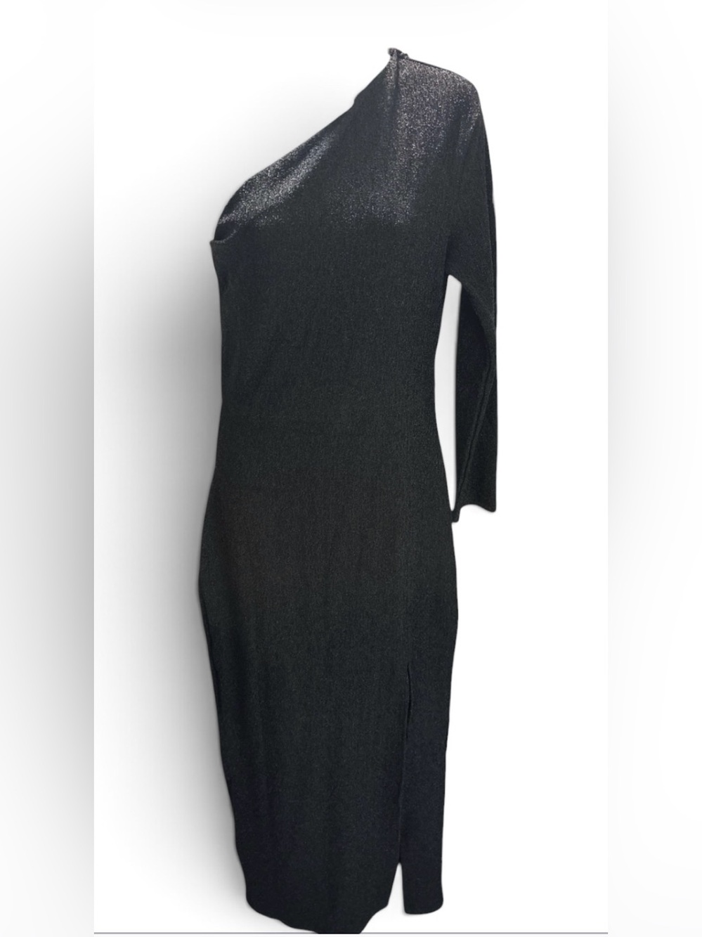DINYLN One Shoulder Sparkly High Split Evening Gown Formalwear - Picture 6 of 9